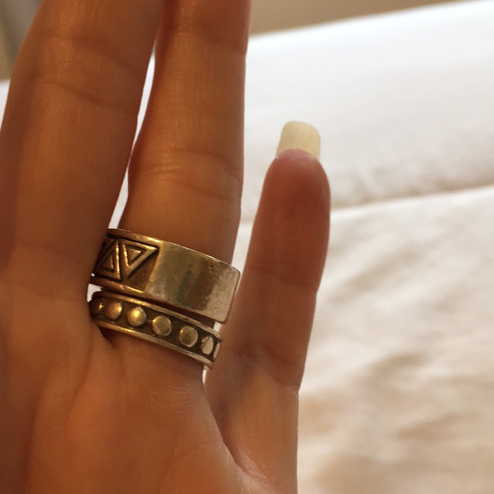 Contemporary Sterling Silver Stack Rings - image 5